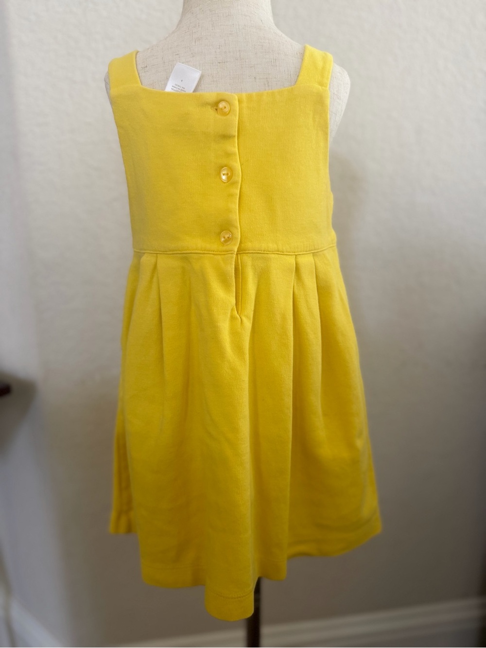 Girls Yellow Ruffle Front Sundress - Picture 2 of 2
